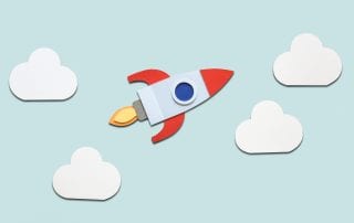 Launch rocket spaceship startup business